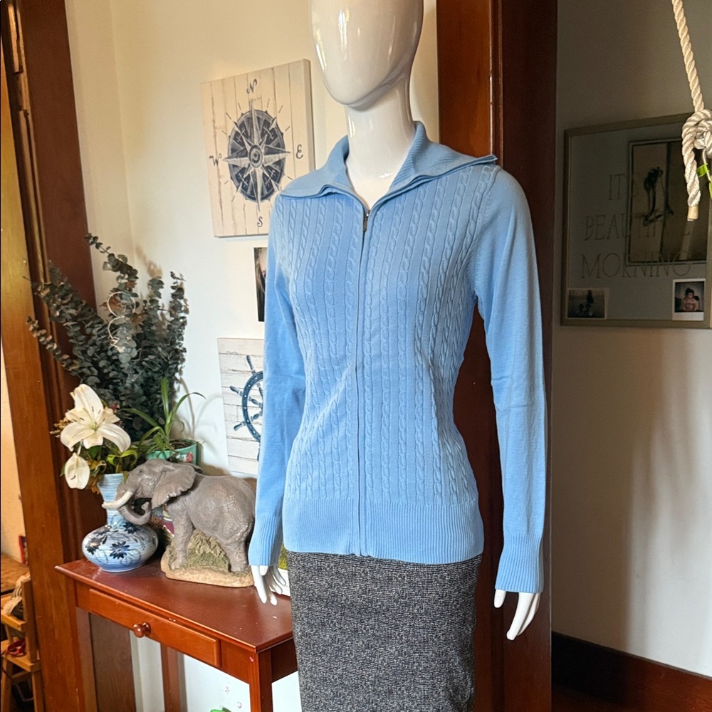 NWT northern reflections size small cotton Light Blue Women's Sweater